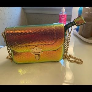 Holographic Crossbody Purse in Mermaid Scales